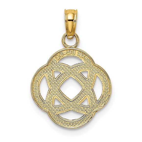 10K Gold Small Celtic Eternity Knot Circle Charm - Picture 3 of 4